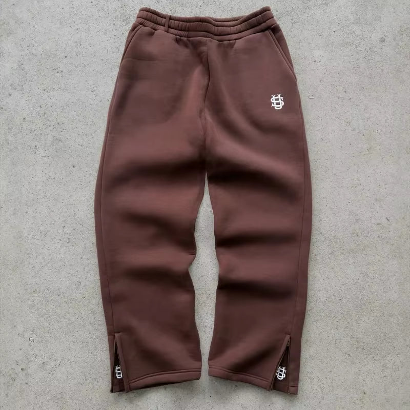 2025 Fashion Embroidery Casual Slim Pants Y2K Street Wearing Solid Color Sport Pants Men and Women Couple Straight Leg Pants Hot