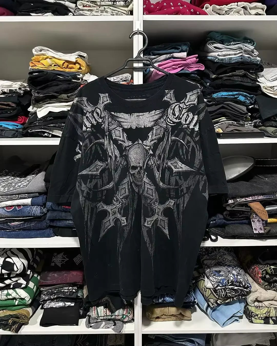 2000S T Shirt Summer New Hip Hop Red round Neck Oversized Long Sleeved T Shirt Men Women Casual Gothic Clothing Tops Streetwear