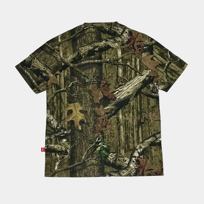 Retro High Street Leaf Pattern Graphic T Shirts Y2K Short Sleeved Gothic Hip Hop Harajuku Tops New Casual Oversized T Shirt